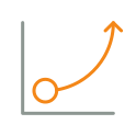 Upward line graph