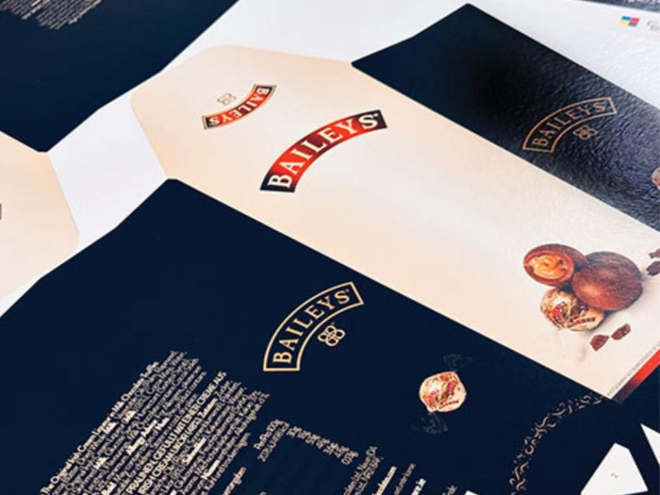 Baileys chocolate truffles packaging, made at Kentmere, part of Grenadier Packaging