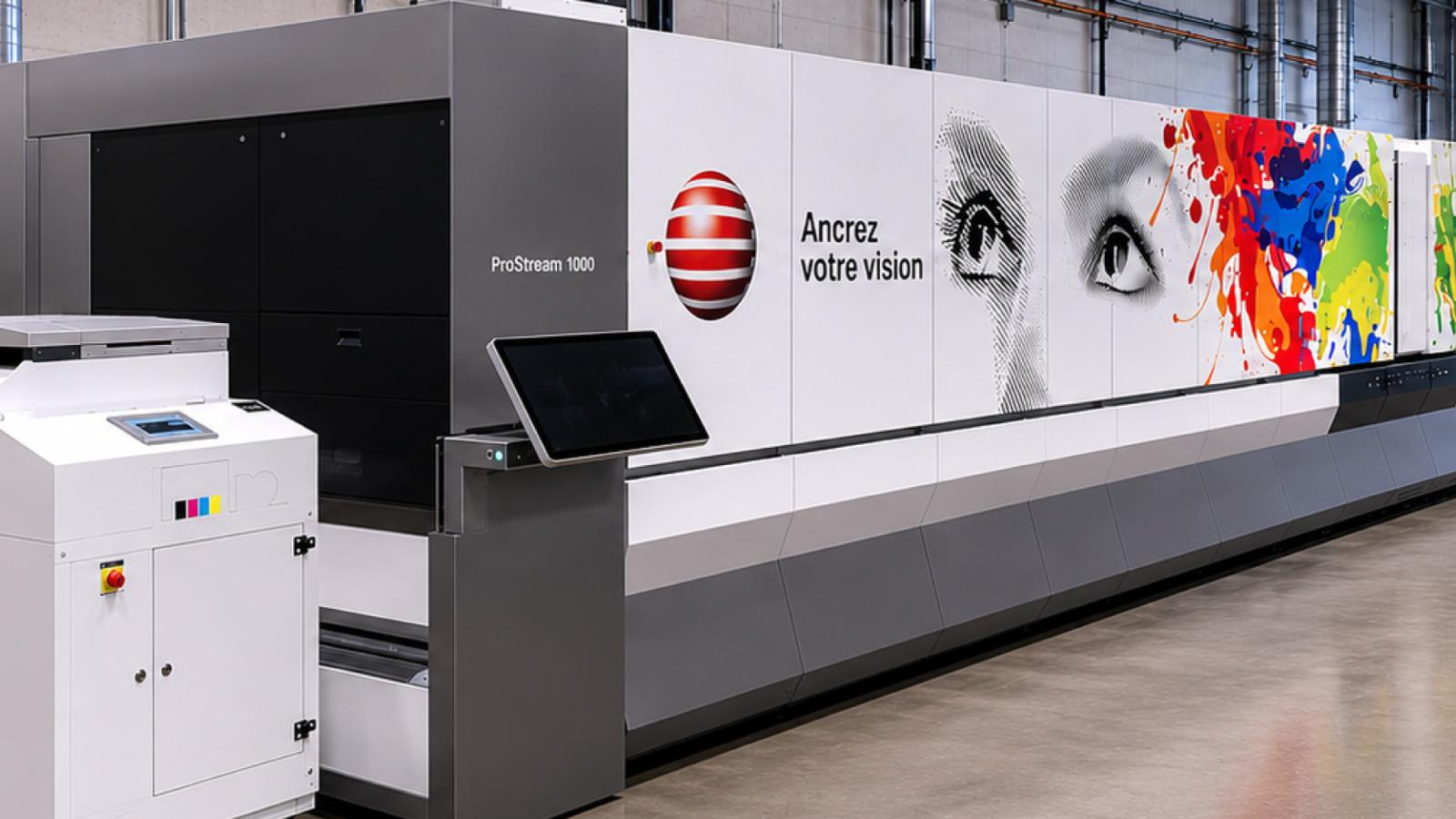 Canon ProStream 1000 high-speed inkjet press installed in Paragon Print facility